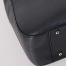 GUCCI Hand Bag Leather 2way Black Silver 000 2058 0307 5 Auth 140270-17