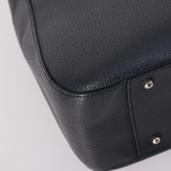 GUCCI Hand Bag Leather 2way Black Silver 000 2058 0307 5 Auth 140270