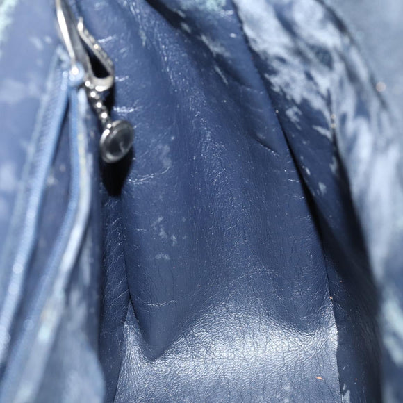 GUCCI Hand Bag Leather 2way Black Silver 000 2058 0307 5 Auth 140270