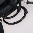 GUCCI Hand Bag Leather 2way Black Silver 000 2058 0307 5 Auth 140270-8