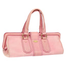 CELINE Hand Bag Leather Pink Auth 140272-1