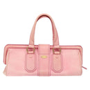 CELINE Hand Bag Leather Pink Auth 140272-13