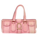 CELINE Hand Bag Leather Pink Auth 140272-2