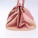 CELINE Hand Bag Leather Pink Auth 140272-3