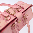 CELINE Hand Bag Leather Pink Auth 140272-6