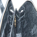 Salvatore Ferragamo Gancini Hand Bag Leather 2way Black Gold Auth 140273-23