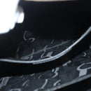 Salvatore Ferragamo Gancini Hand Bag Leather 2way Black Gold Auth 140273-24