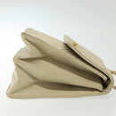 BALLY Chain Shoulder Bag Leather Ivory Gold Auth 140275-4