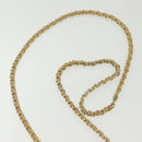 BALLY Chain Shoulder Bag Leather Ivory Gold Auth 140275-8