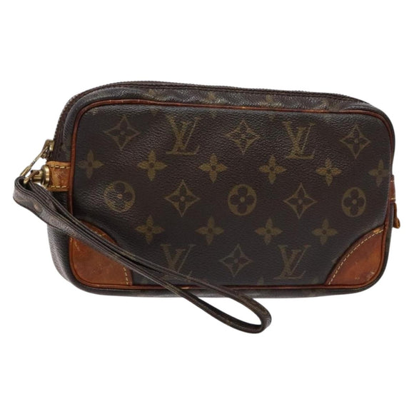 LOUIS VUITTON Monogram Marly Dragonne PM Clutch Bag M51827 LV Auth 140283
