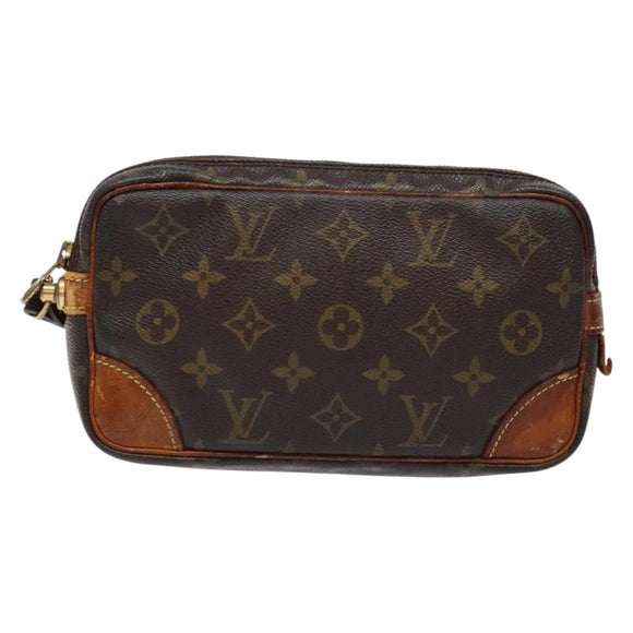 LOUIS VUITTON Monogram Marly Dragonne PM Clutch Bag M51827 LV Auth 140283