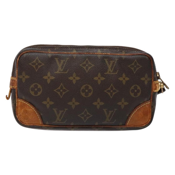 LOUIS VUITTON Monogram Marly Dragonne PM Clutch Bag M51827 LV Auth 140283