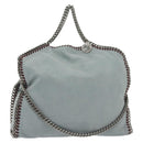 Stella MacCartney Chain Falabella Bag Suede 2way Light Blue 234387 Auth 140287-1