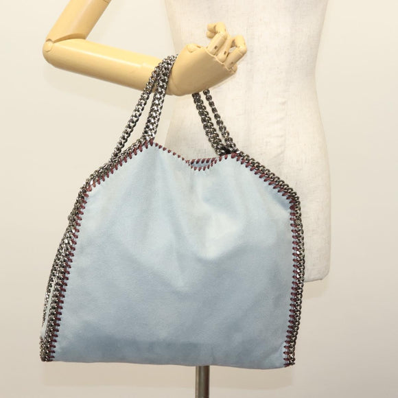 Stella MacCartney Chain Falabella Bag Suede 2way Light Blue 234387 Auth 140287