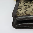 CELINE C Sulky Shoulder Bag Canvas Beige Gold Auth 140291-8