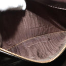 CELINE C Sulky Shoulder Bag Canvas Beige Gold Auth 140291-12