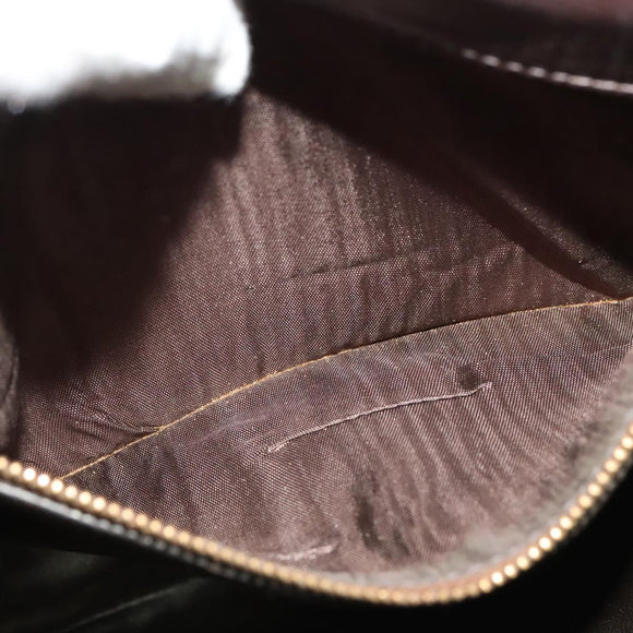 CELINE C Sulky Shoulder Bag Canvas Beige Gold Auth 140291