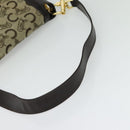 CELINE C Sulky Shoulder Bag Canvas Beige Gold Auth 140291-7