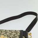 CELINE C Sulky Shoulder Bag Canvas Beige Gold Auth 140291-14