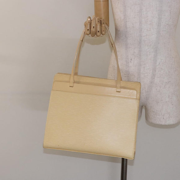 LOUIS VUITTON Epi Croisette PM Tote Bag Vanilla M5249A LV Auth 140293