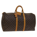LOUIS VUITTON Monogram Keepall 55 Boston Bag M41424 LV Auth 140303-1