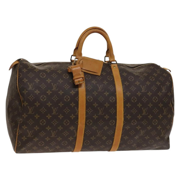 LOUIS VUITTON Monogram Keepall 55 Boston Bag M41424 LV Auth 140303