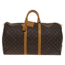 LOUIS VUITTON Monogram Keepall 55 Boston Bag M41424 LV Auth 140303-2