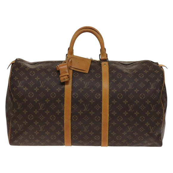 LOUIS VUITTON Monogram Keepall 55 Boston Bag M41424 LV Auth 140303