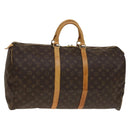 LOUIS VUITTON Monogram Keepall 55 Boston Bag M41424 LV Auth 140304-1