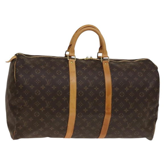 LOUIS VUITTON Monogram Keepall 55 Boston Bag M41424 LV Auth 140304