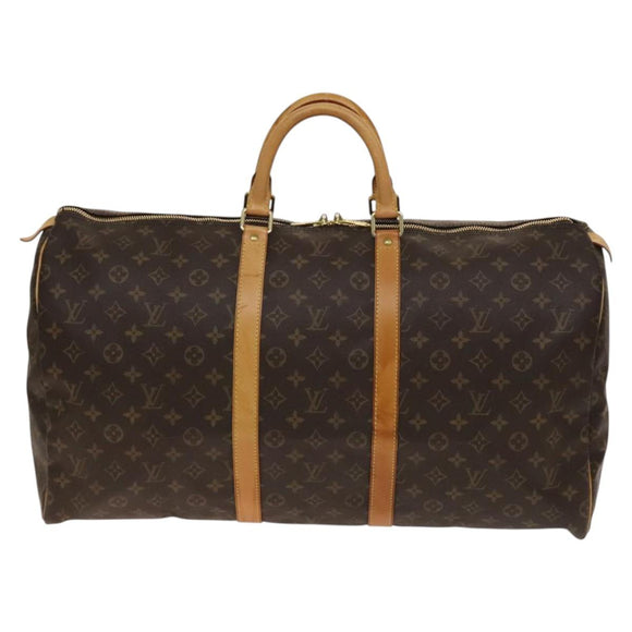 LOUIS VUITTON Monogram Keepall 55 Boston Bag M41424 LV Auth 140304