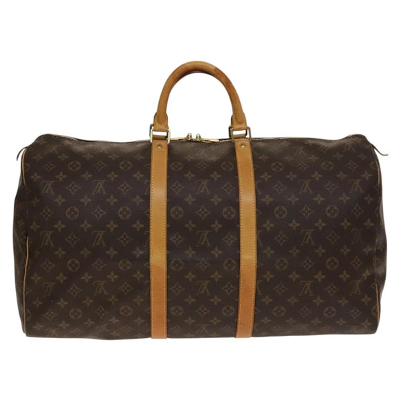 LOUIS VUITTON Monogram Keepall 55 Boston Bag M41424 LV Auth 140304