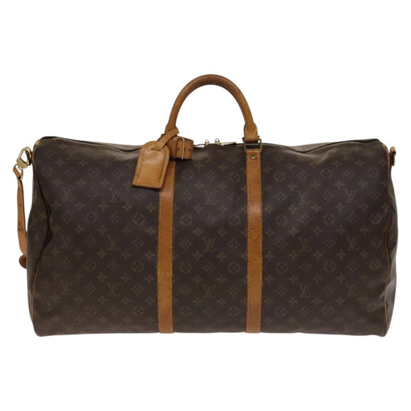 LOUIS VUITTON Monogram Keepall Bandouliere 60 Boston Bag M41412 LV Auth 140306