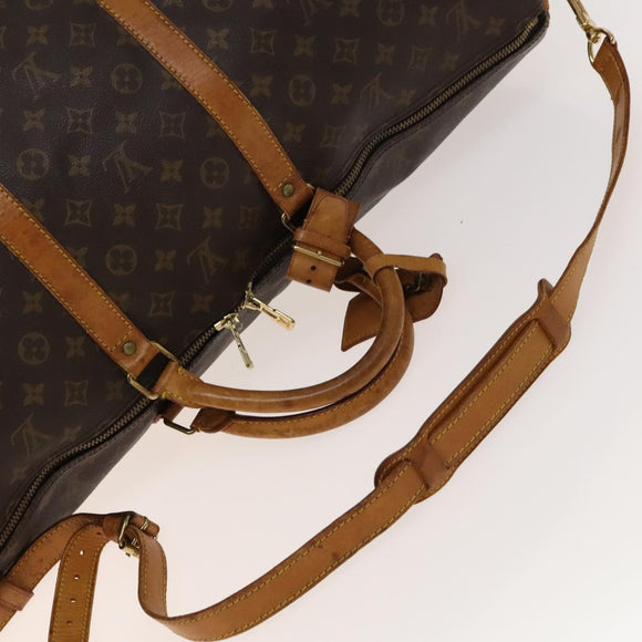 LOUIS VUITTON Monogram Keepall Bandouliere 60 Boston Bag M41412 LV Auth 140306