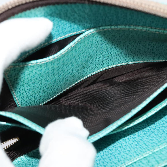 GUCCI GG Canvas Shoulder Bag Beige Silver 124616 Auth 140310