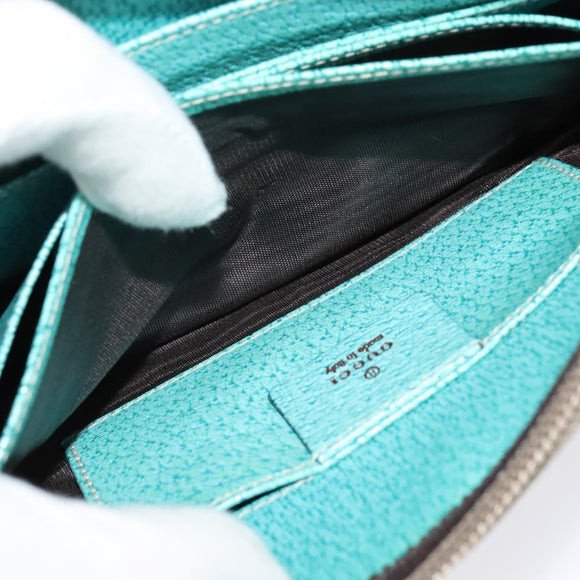 GUCCI GG Canvas Shoulder Bag Beige Silver 124616 Auth 140310