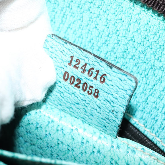 GUCCI GG Canvas Shoulder Bag Beige Silver 124616 Auth 140310