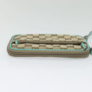 GUCCI GG Canvas Shoulder Bag Beige Silver 124616 Auth 140310-4