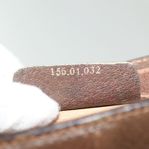 GUCCI GG Supreme Web Sherry Line Clutch Bag PVC Beige 156 01 032 Auth 140311