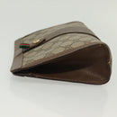 GUCCI GG Supreme Web Sherry Line Clutch Bag PVC Beige 156 01 032 Auth 140311-6