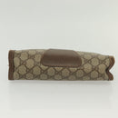 GUCCI GG Supreme Web Sherry Line Clutch Bag PVC Beige 156 01 032 Auth 140311-8