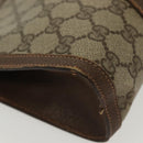 GUCCI GG Supreme Web Sherry Line Clutch Bag PVC Beige 156 01 032 Auth 140311-9