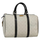 GUCCI GG Supreme Boston Bag PVC White Gold 193603 Auth 140312-1
