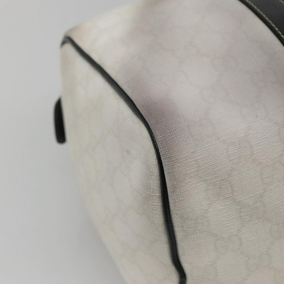 GUCCI GG Supreme Boston Bag PVC White Gold 193603 Auth 140312