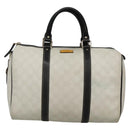 GUCCI GG Supreme Boston Bag PVC White Gold 193603 Auth 140312-2