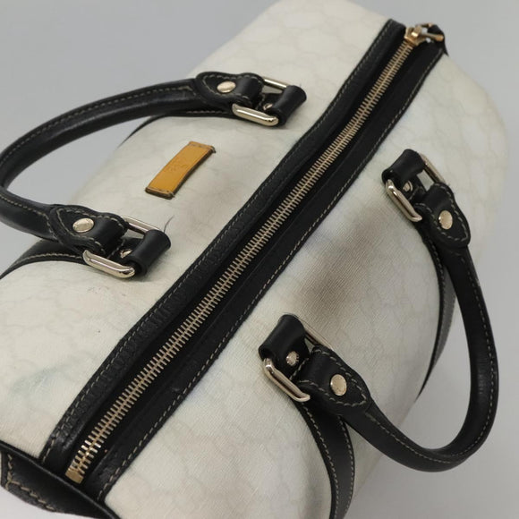 GUCCI GG Supreme Boston Bag PVC White Gold 193603 Auth 140312