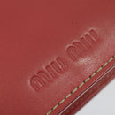 Miu Miu Shoulder Bag Leather Pink Gold Auth 140313-17