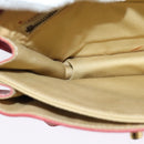 Miu Miu Shoulder Bag Leather Pink Gold Auth 140313-20