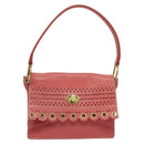 Miu Miu Shoulder Bag Leather Pink Gold Auth 140313-13