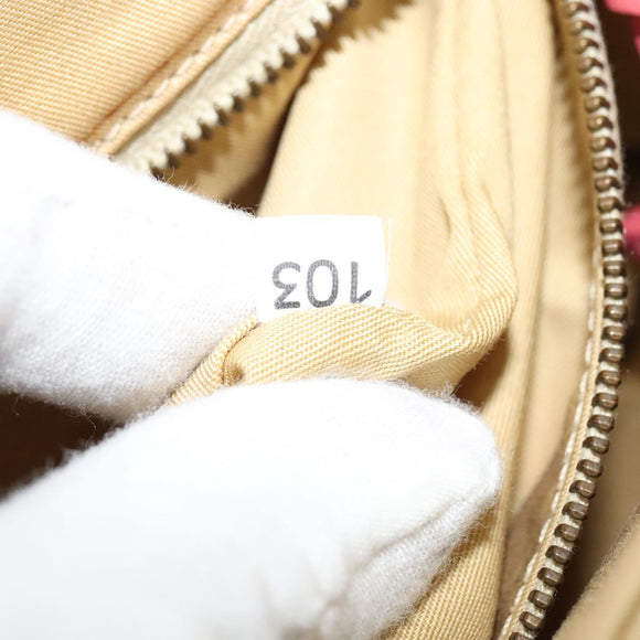 Miu Miu Shoulder Bag Leather Pink Gold Auth 140313